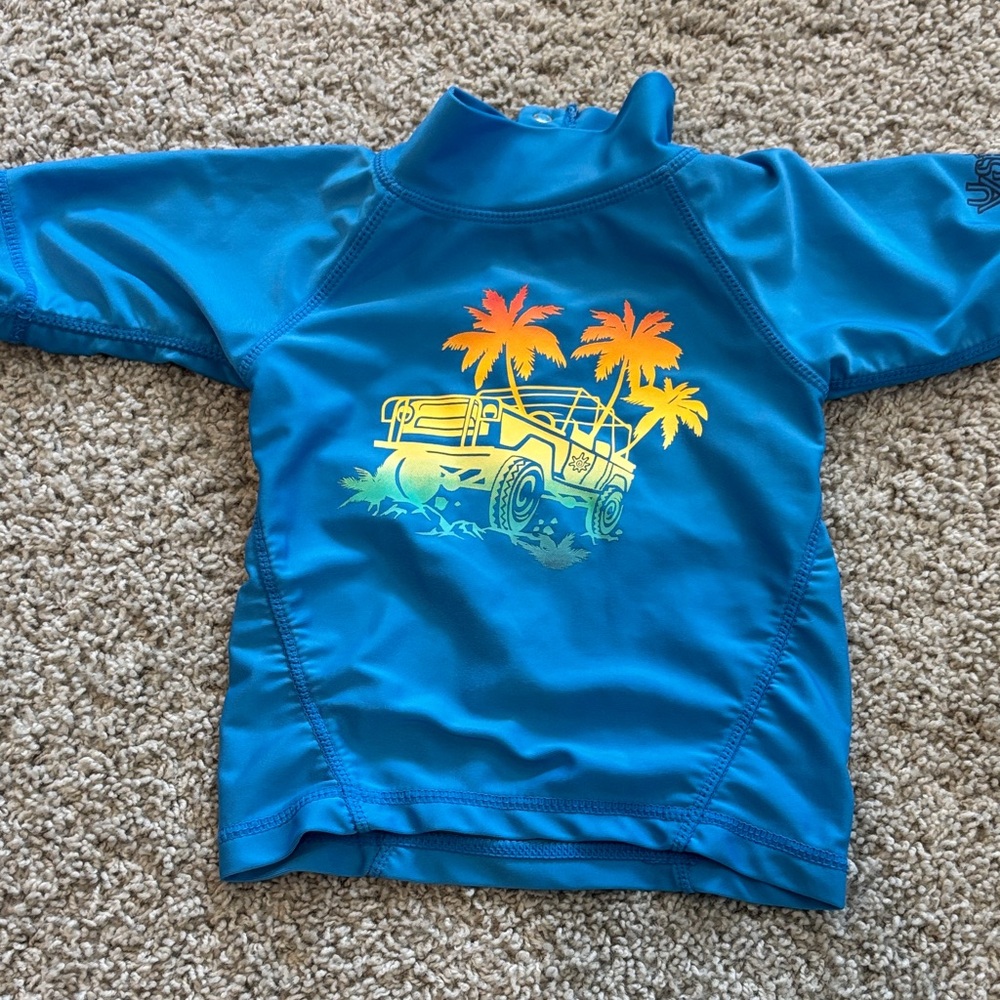 Skin Kids Swim Rashguard Set - Blue and Multicolor - Picture 3 of 8